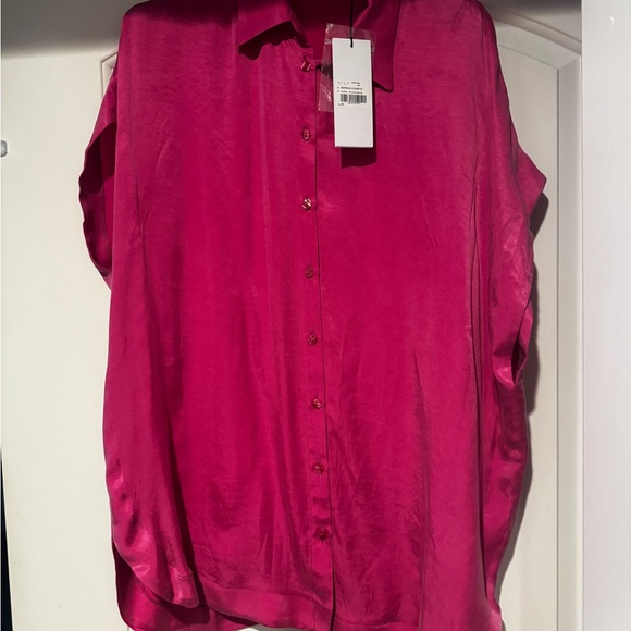 Maria Vittoria Paolillo (MVP) Fuchsia Silk Blouse size 40 (small) - Picture 8 of 8